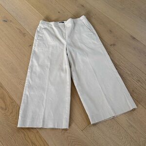 Ann Taylor Petite Wide Leg Cropped Trousers size 4P